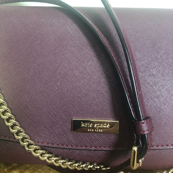 Kate Spade Deep plum Laurel Way leather crossbody, brand new with tag - Picture 3 of 15